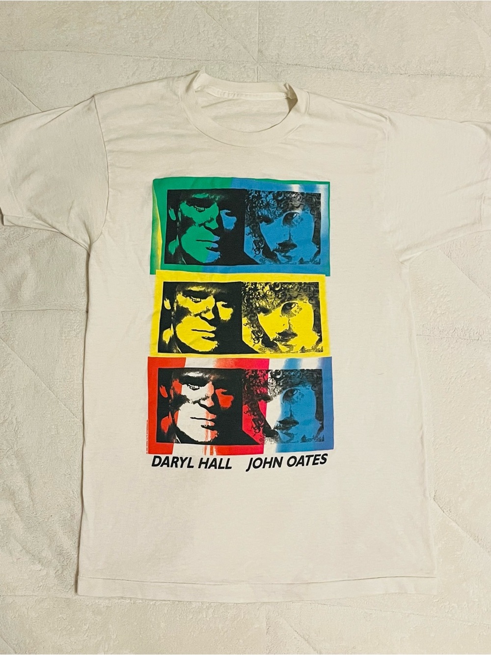 Vintage 1980 Daryl Hall & John Oats White Your Shirt Men’s Size Small